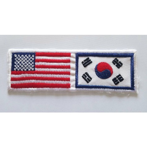 USA / Korea Flag Martial Arts Patch