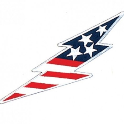 USA Flag Lightning Martial Arts Patch 
