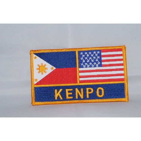 Kenpo Philippines / USA Flag Martial Arts Patch