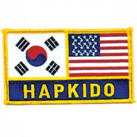 Hapkido Korea US Flag Martial Arts Patch