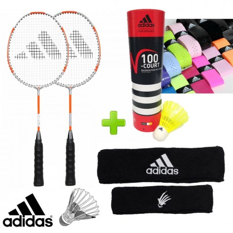 adidas Badminton P30 Kid's Training Set w/ Shuttles, Grips and Headband