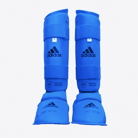 adidas WKF Approved Shin and Foot Protector - Blue