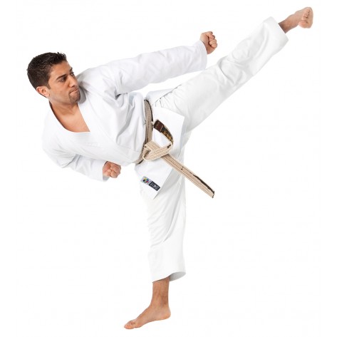 Tokaido Karate, White Training Gi, 10oz, American Cut - Tsunami Silver III Uniform