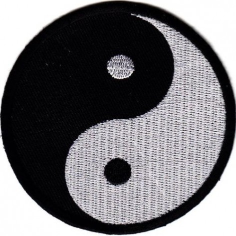 Ying Yang Martial Arts Patch 8"