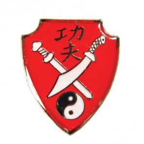 Ying Yang Swords Pin