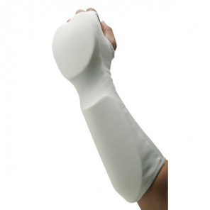 White Martial Arts Forearm and Fist Protector