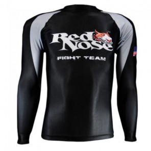 Red Nose Pitbull Long Sleeve Rashguard